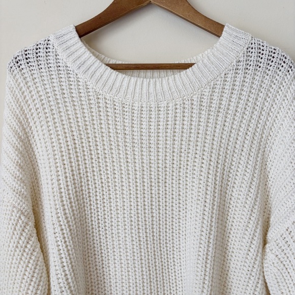 Alex Mill Crew Neck Pullover Sweater Large Ivory - Picture 3 of 8